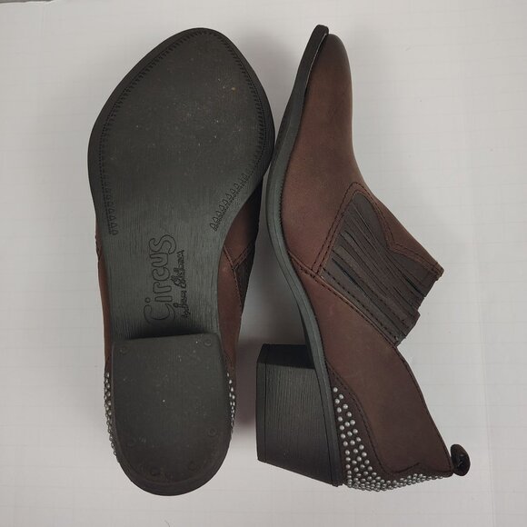 Circus by Sam Edelman Halton Western Booties Womens 8.5 Leather Boot - Picture 7 of 11